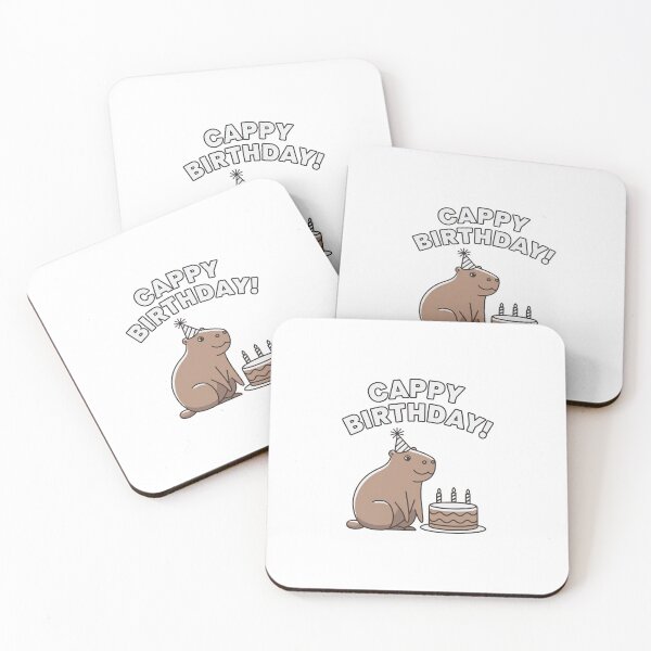 Item preview, Copy of Cappy Capy Birthday Capybara Kawaii  designed and sold by These_Prints.