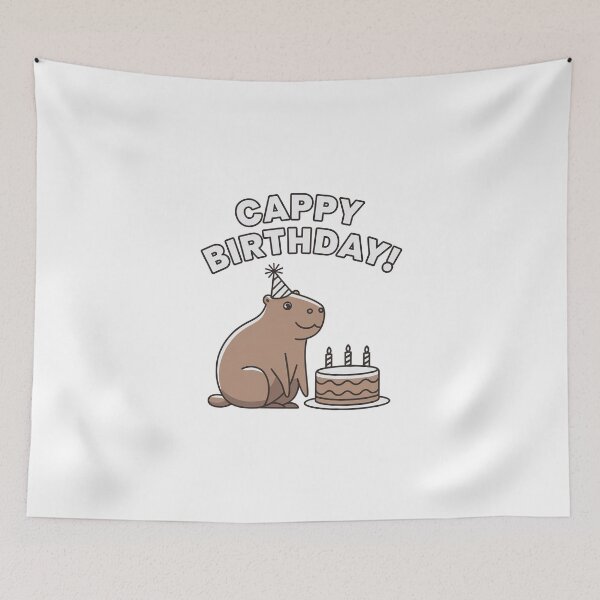 Item preview, Copy of Cappy Capy Birthday Capybara Kawaii  designed and sold by These_Prints.