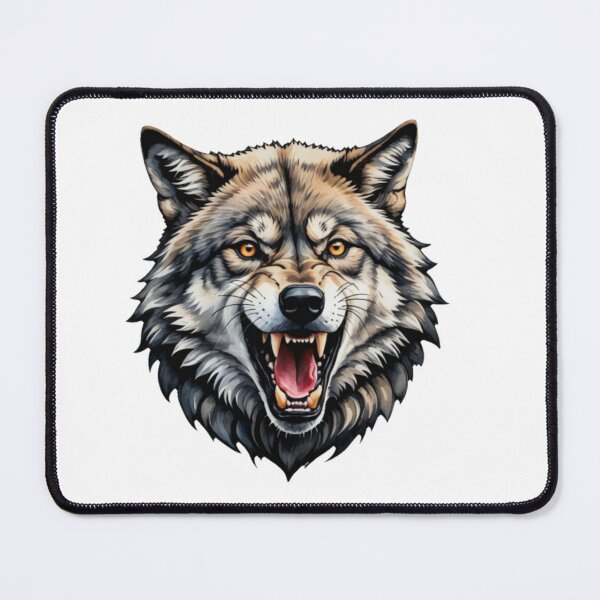 Item preview, Gray wolf forest  Head Traditional Tattoo designed and sold by Yas_oma.