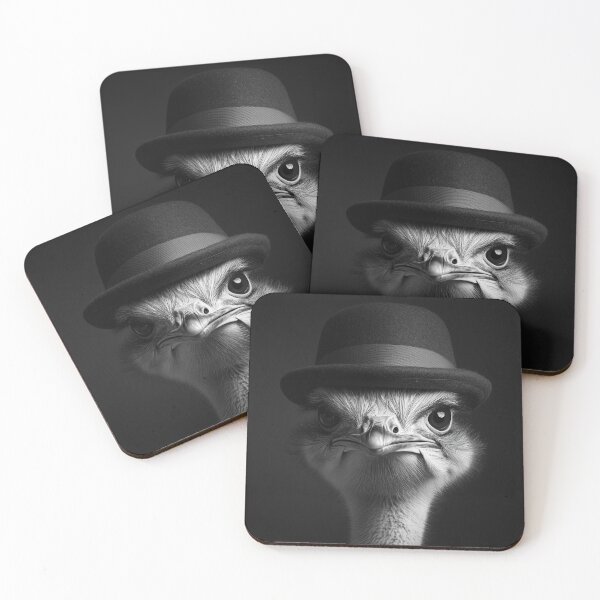 Item preview, Ostrich wearing a bowler hat designed and sold by valerko26.