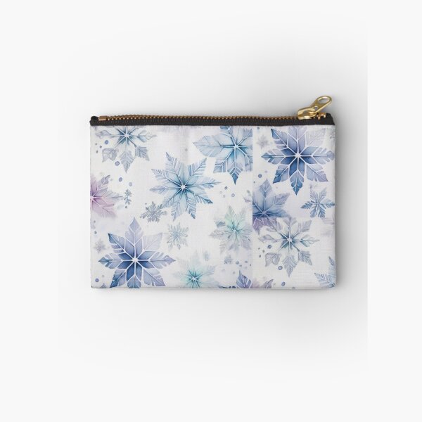 Item preview, Winter snowflakes falling, cool color palette, frozen ice, icicle, neutral colours, cool blue, blue tones designed and sold by navitalidesign.