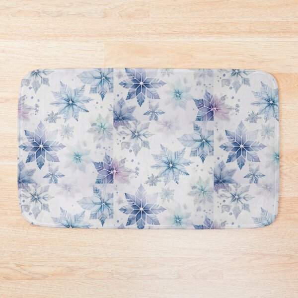 Item preview, Winter snowflakes falling, cool color palette, frozen ice, icicle, neutral colours, cool blue, blue tones designed and sold by navitalidesign.