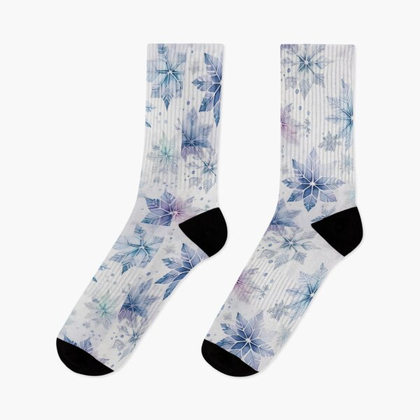 Item preview, Winter snowflakes falling, cool color palette, frozen ice, icicle, neutral colours, cool blue, blue tones designed and sold by navitalidesign.