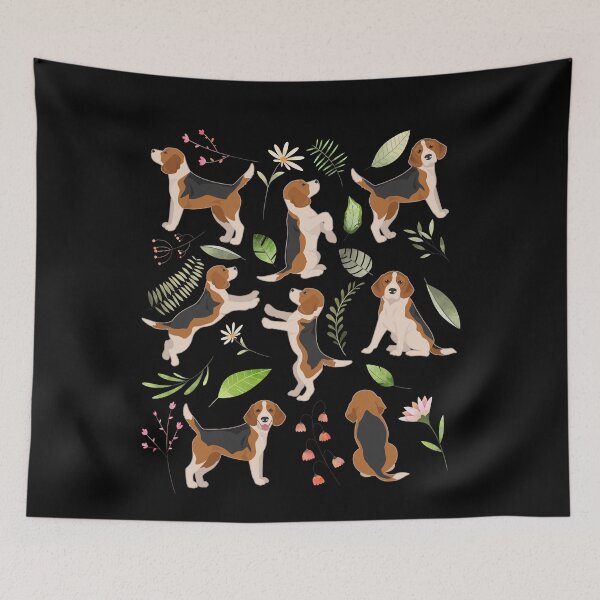 Item preview, Beagle Dog Flowers designed and sold by Clara Hollins.