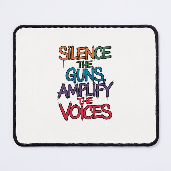 Item preview, "Silence the Guns, Amplify the Voices" Anti-War art designed and sold by paulo silveira.
