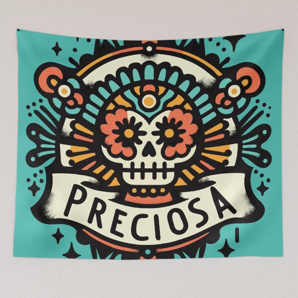 Item preview, Captivating Calavera: Stylized Sugar Skull Badge Celebrating Mexican Heritage designed and sold by Edgar Ramirez.