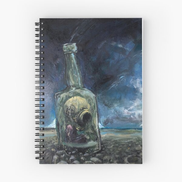 Item preview, In a bottle - Acrylic and oil painting after Shaun Tan designed and sold by maliafecteau.