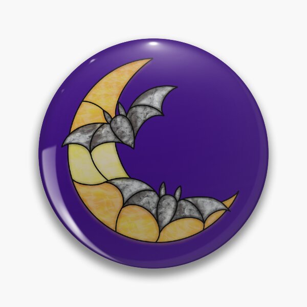 Item preview, Stained glass bats with moon designed and sold by Laceyjae Digital Art.