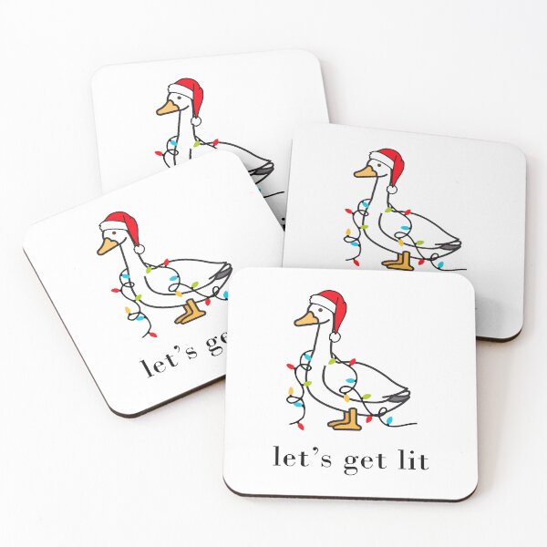 Item preview, Let's Get Lit Funny Christmas Goose designed and sold by GoodBookThreads.