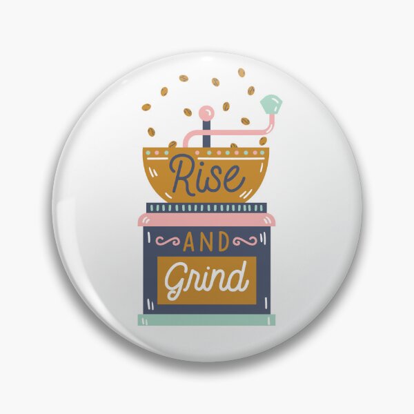 Item preview, Rise And Grind Handlettering Pun - White Background designed and sold by LilWonderBeast.