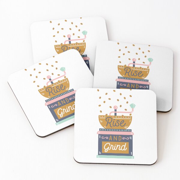 Item preview, Rise And Grind Handlettering Pun - White Background designed and sold by LilWonderBeast.