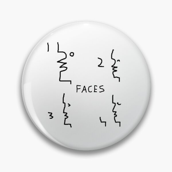 Item preview, Faces Drawing Doodle - One Two Three Four Faces - Black designed and sold by Beachy.