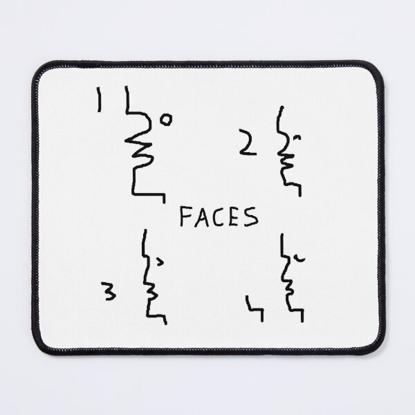 Item preview, Faces Drawing Doodle - One Two Three Four Faces - Black designed and sold by Beachy.
