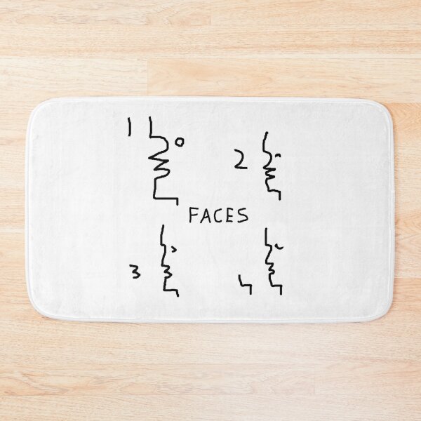 Item preview, Faces Drawing Doodle - One Two Three Four Faces - Black designed and sold by Beachy.