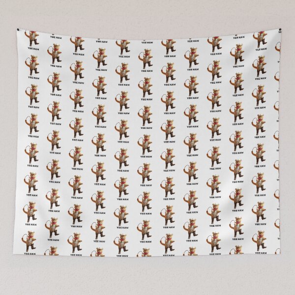 Item preview, cowboy cat with rope and cowboy hat and Yee Haw designed and sold by GinnyGi.