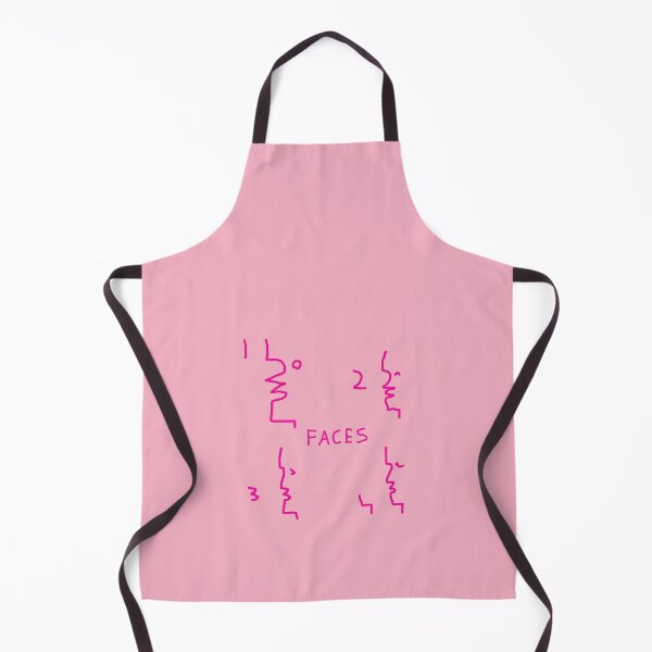 Item preview, Faces Drawing Doodle - One Two Three Four Faces - Hot Pink designed and sold by Beachy.
