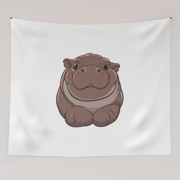 Item preview, Moo Deng the Sitting Hippo designed and sold by savecloth.
