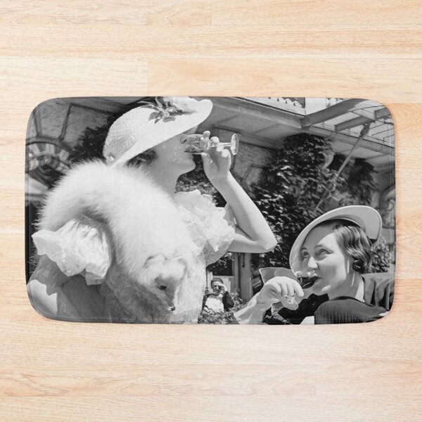 Item preview, Women Drinking Wine, Vintage Black and White Old Photo designed and sold by modernretro.