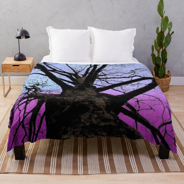 Item preview, Haunting Winter Trees Silhouette at Magenta Sunset with Birds designed and sold by Fredster1966.