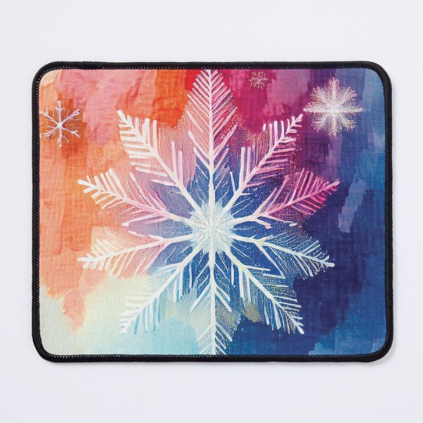 Item preview, Boho Winter decor 2, rainbow snowflakes falling, cool color palette, frozen ice, icicle, neutral colours, cool blue, blue tones designed and sold by navitalidesign.