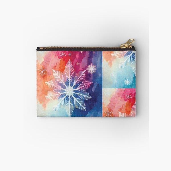 Item preview, Boho Winter decor 2, rainbow snowflakes falling, cool color palette, frozen ice, icicle, neutral colours, cool blue, blue tones designed and sold by navitalidesign.