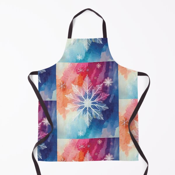Item preview, Boho Winter decor 2, rainbow snowflakes falling, cool color palette, frozen ice, icicle, neutral colours, cool blue, blue tones designed and sold by navitalidesign.