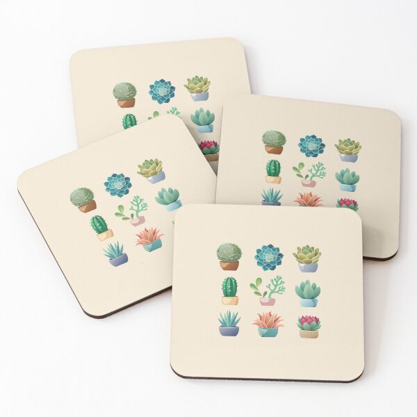 Item preview, cute colorful watercolor succulent set plant lovers aesthetic designed and sold by rlav123.