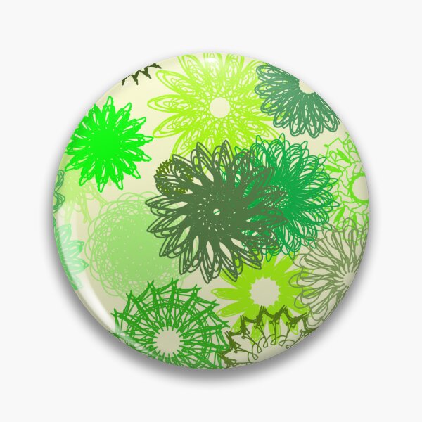 Item preview, Bright green flowers designed and sold by Doodle-Creation.
