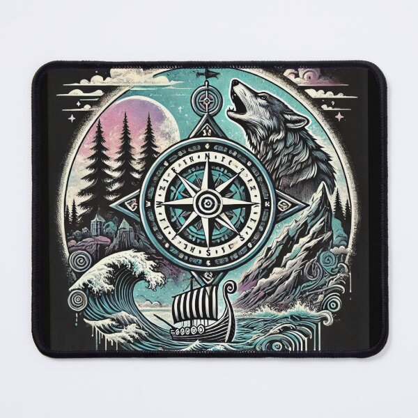 Item preview, Viking Compass Adventure: Mystical Nature and Strength designed and sold by kakasik.