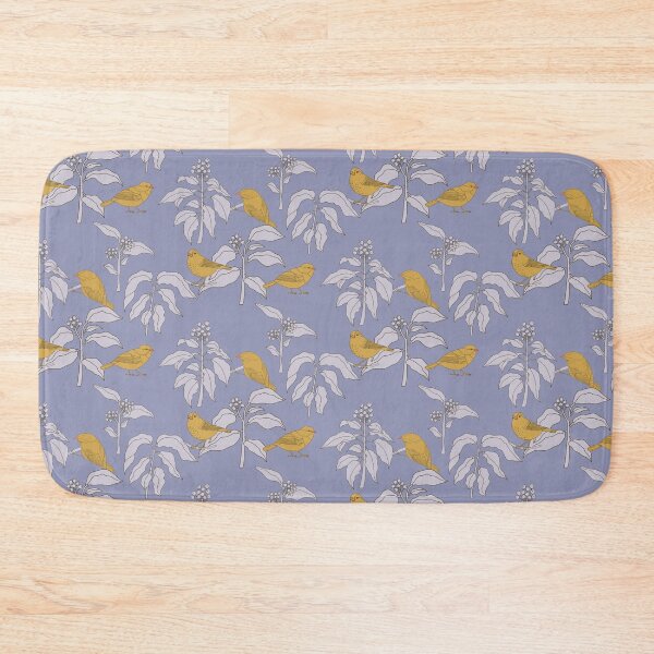 Item preview, Backyard plants with berries and backyard birds on lavender designed and sold by aysegulkacar.