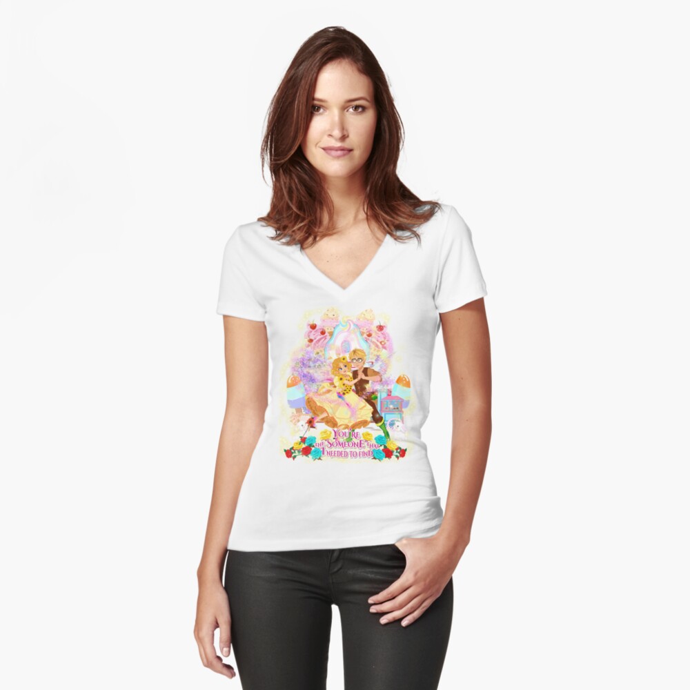 Item preview, Fitted V-Neck T-Shirt designed and sold by FairyBookClub.