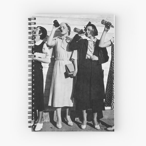 Item preview, Woman Drinking Beer, Vintage Black and White Old Photo designed and sold by modernretro.
