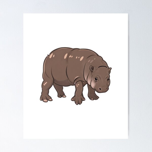 Item preview, Angry Hippo Cub Baby Hippo Moo Deng designed and sold by savecloth.