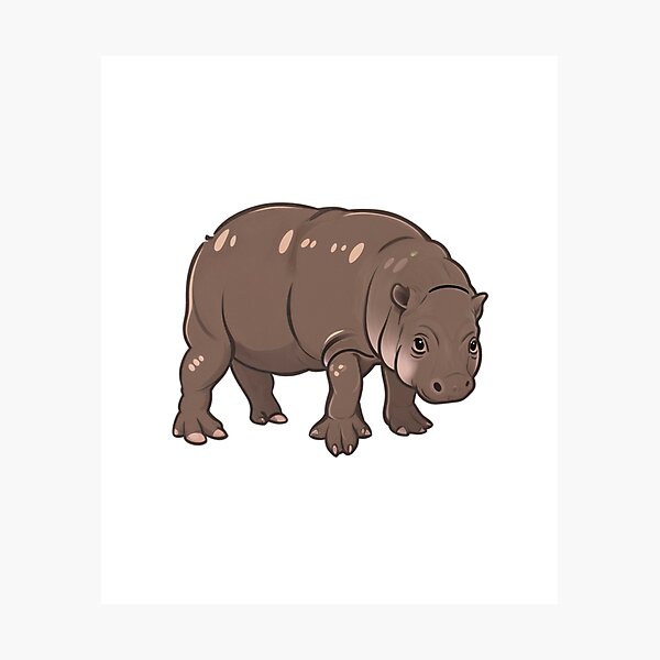 Item preview, Angry Hippo Cub Baby Hippo Moo Deng designed and sold by savecloth.