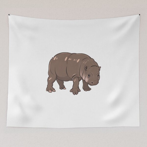 Item preview, Angry Hippo Cub Baby Hippo Moo Deng designed and sold by savecloth.