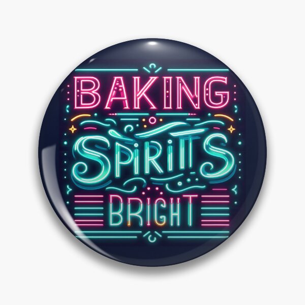 Item preview, Baking Spirits Bright, typography designed and sold by maxmaj.
