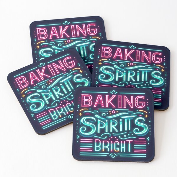Item preview, Baking Spirits Bright, typography designed and sold by maxmaj.