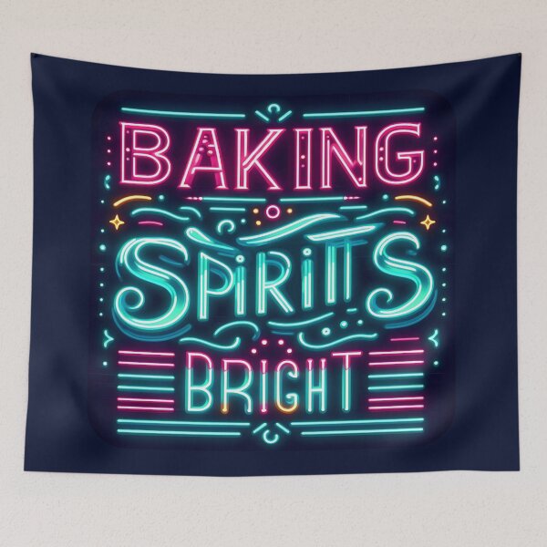 Item preview, Baking Spirits Bright, typography designed and sold by maxmaj.
