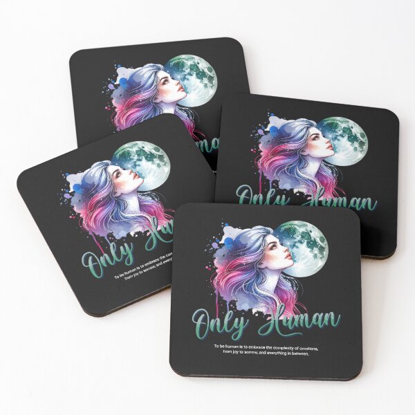Item preview, Only Human Watercolor Woman Under the Moon designed and sold by taratops.