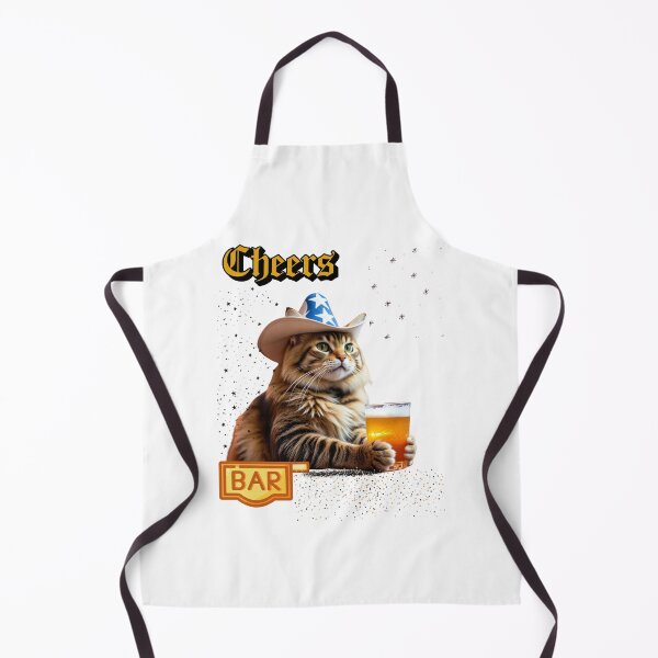 Item preview, cowboy cat with stars and a drink designed and sold by GinnyGi.
