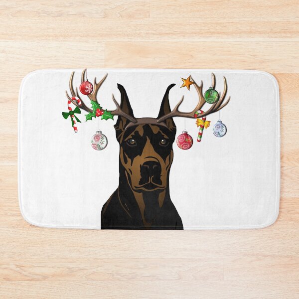 Item preview, Doberman With Reindeer Antlers designed and sold by m2inspiration.
