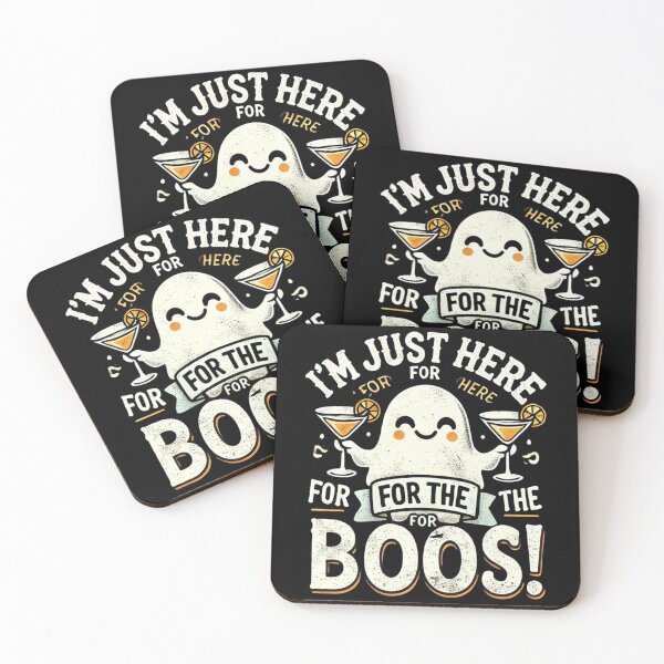 Item preview, Halloween Ghost Design – 'I'm Just Here for the Boos!' – Funny Halloween Party Creation designed and sold by Sun Sand & Sea Art.