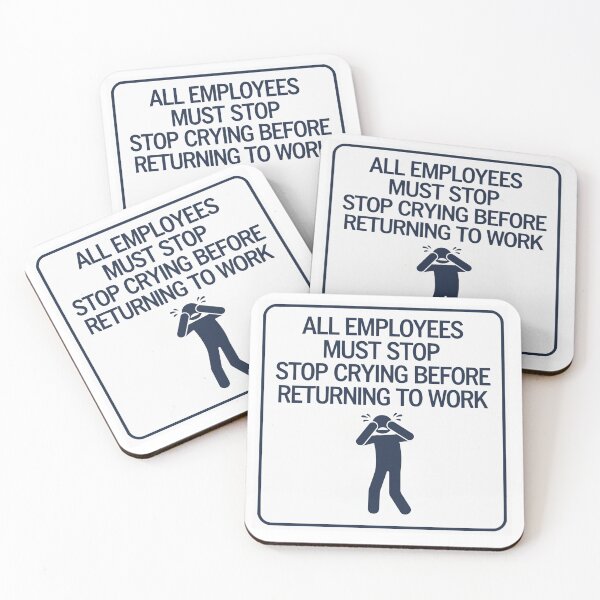 Item preview, No Crying Office Rule designed and sold by Maddy V Store.