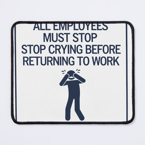 Item preview, No Crying Office Rule designed and sold by Maddy V Store.