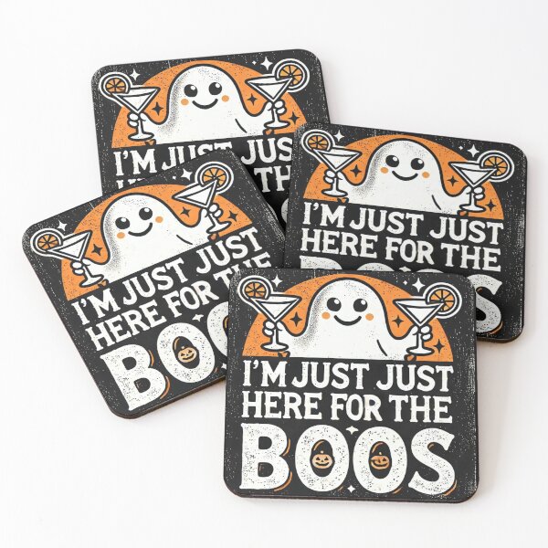 Item preview, Halloween Ghost Design – 'I'm Just Here for the Boos!' – Funny Halloween Party Creation designed and sold by Sun Sand & Sea Art.