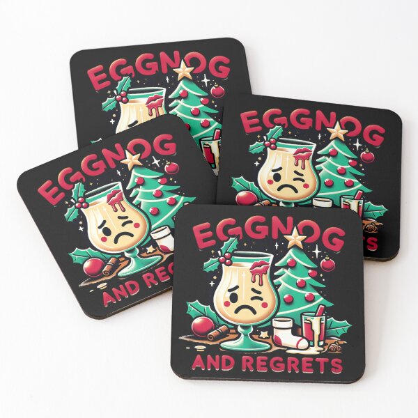 Item preview, Eggnog And Regrets Funny Chirstmas designed and sold by Redblackman.