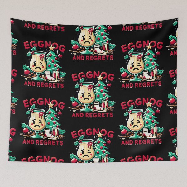 Item preview, Eggnog And Regrets Funny Chirstmas designed and sold by Redblackman.