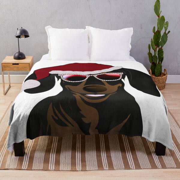 Item preview, Dachshund With Santa Hat and Sunglasses designed and sold by m2inspiration.