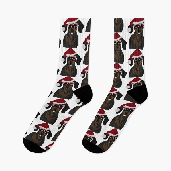 Item preview, Dachshund With Santa Hat and Sunglasses designed and sold by m2inspiration.
