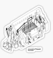 Axonometric of Hacienda in White Sticker